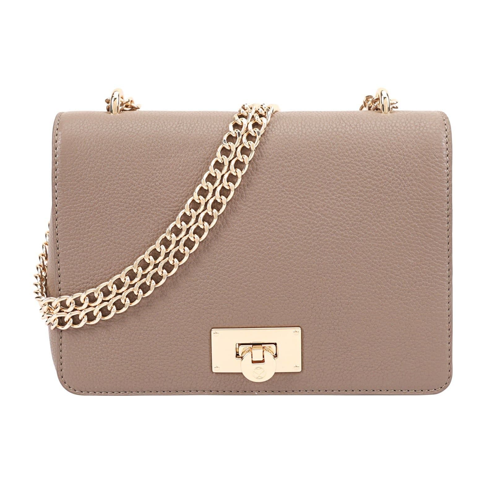 Sosandar SOSANDAR Women's Leather Cross Body Bag in Taupe