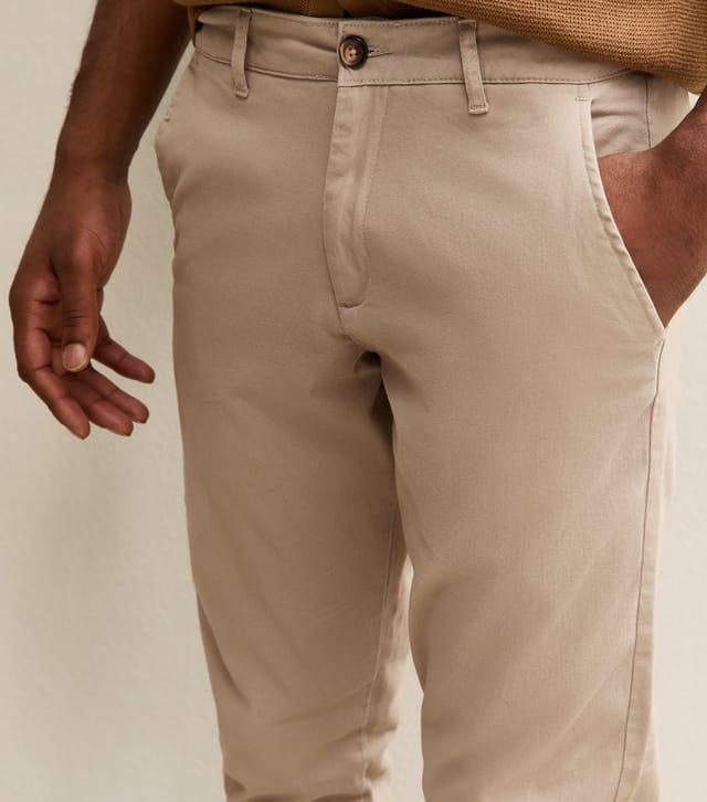 New Look Men's Stone Slim Chino Trousers New Look - 3