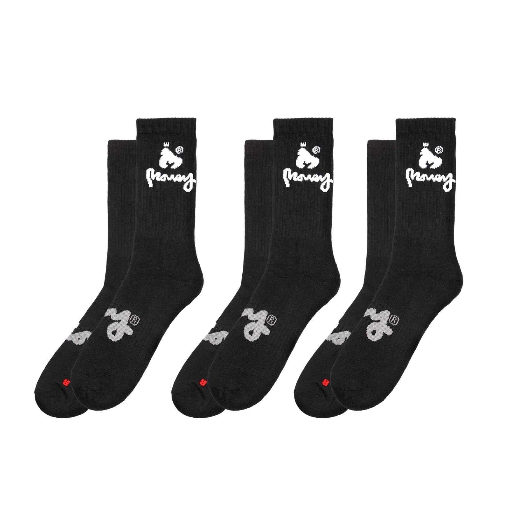 Money Money Men's Sig Ape Sport Socks 3pk in Black