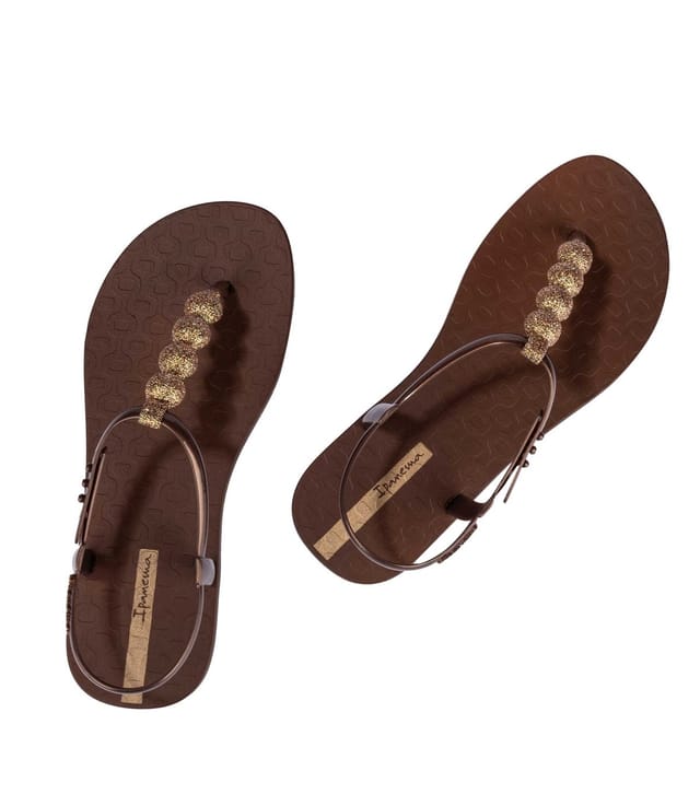 Ipanema Women's Dark Brown Easy On Glow Spheres Sandals Ipanema New Look - 2