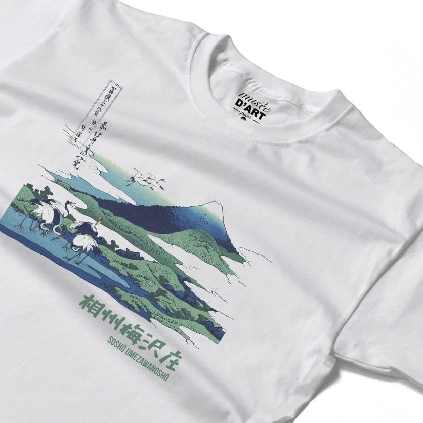 Musee DArt Musee D'Art Men's Hokusai - Umezawa Sagami T-Shirt in White - 4