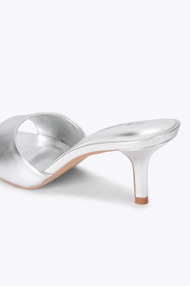 Steve Madden STEVE MADDEN Women's 'Kendrix Silver' Leather Heels in Silver - 3
