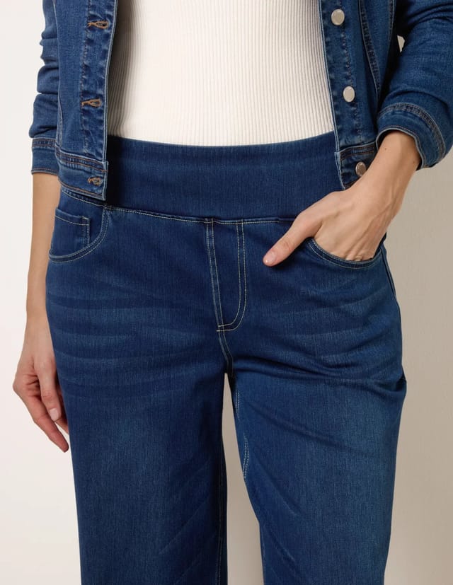 Blue Vanilla Multi Stretch Deep Waistband Trousers - 3