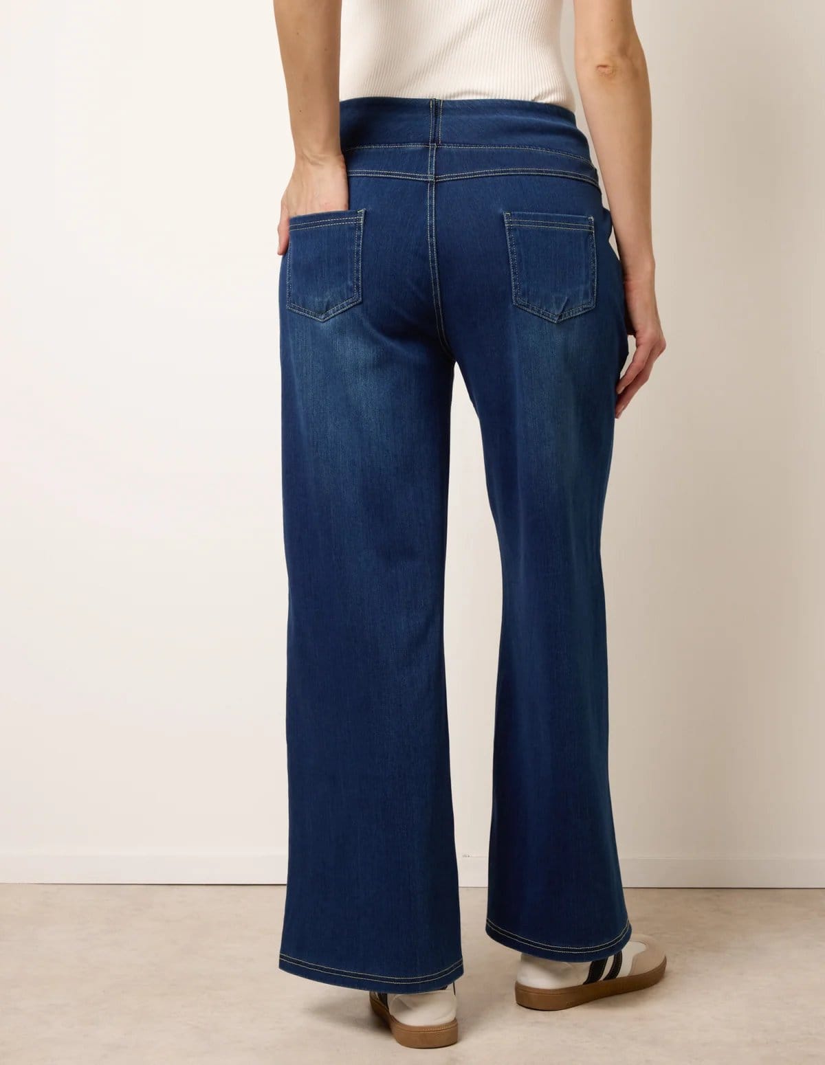 Blue Vanilla Multi Stretch Deep Waistband Trousers - 4