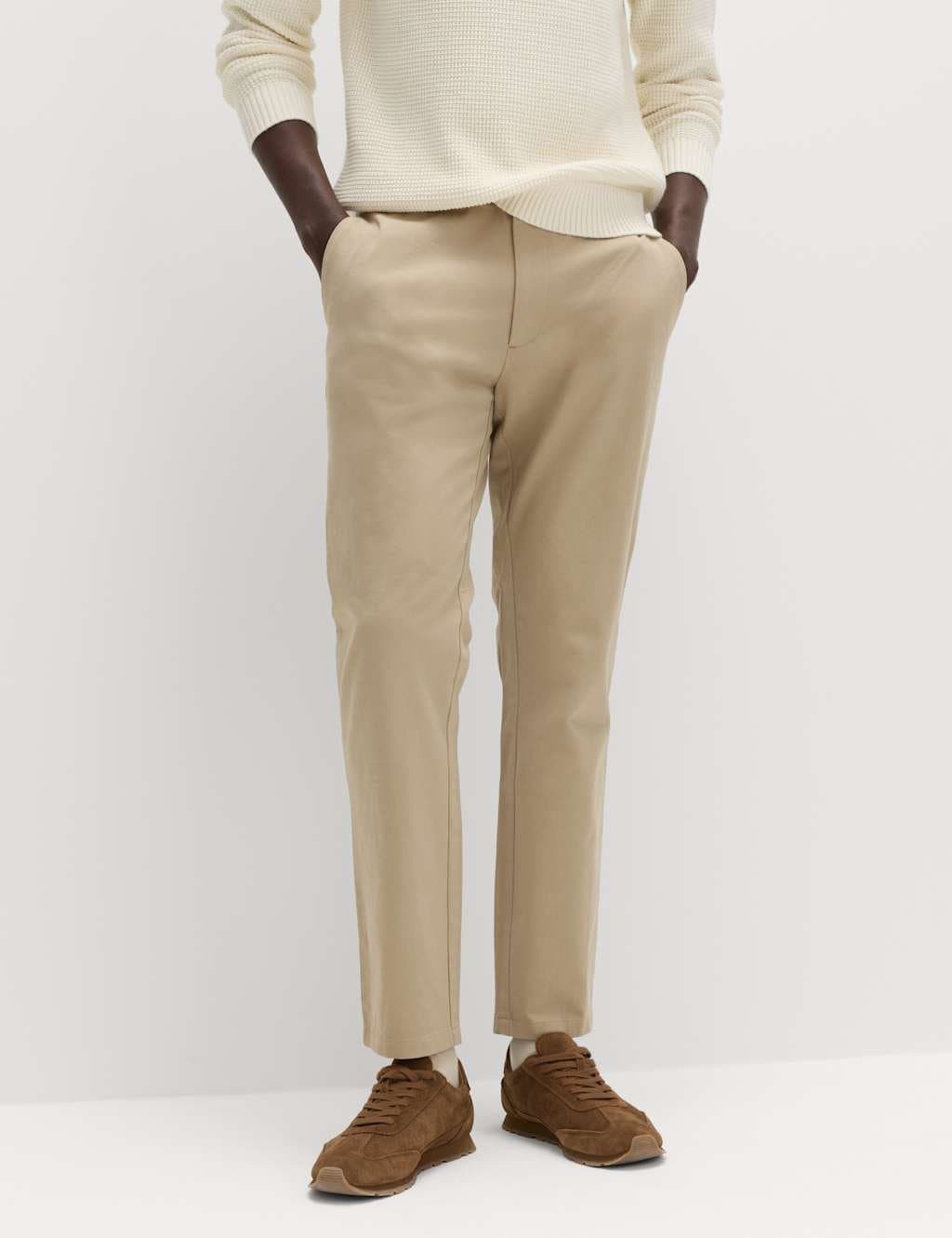 Marks & Spencer M&S The Ultimate Slim Fit Twill Chinos Bronze