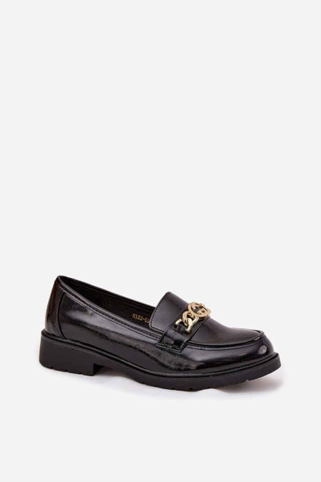 Love Lace Love Lace Women's Sling Loafer with Golden Strap Ornament & Soft Comfort Insole in Black - 2