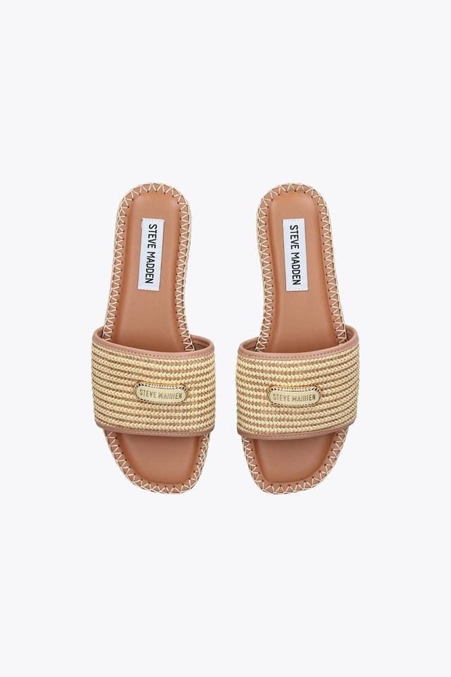 Steve Madden STEVE MADDEN Women's 'Tropics Beige Raffia' Sandals - 2