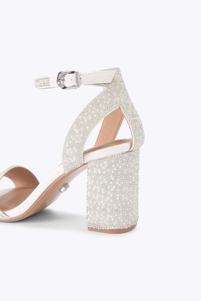 Carvela Carvela Women's 'Kianni' Fabric Heels in White - 3