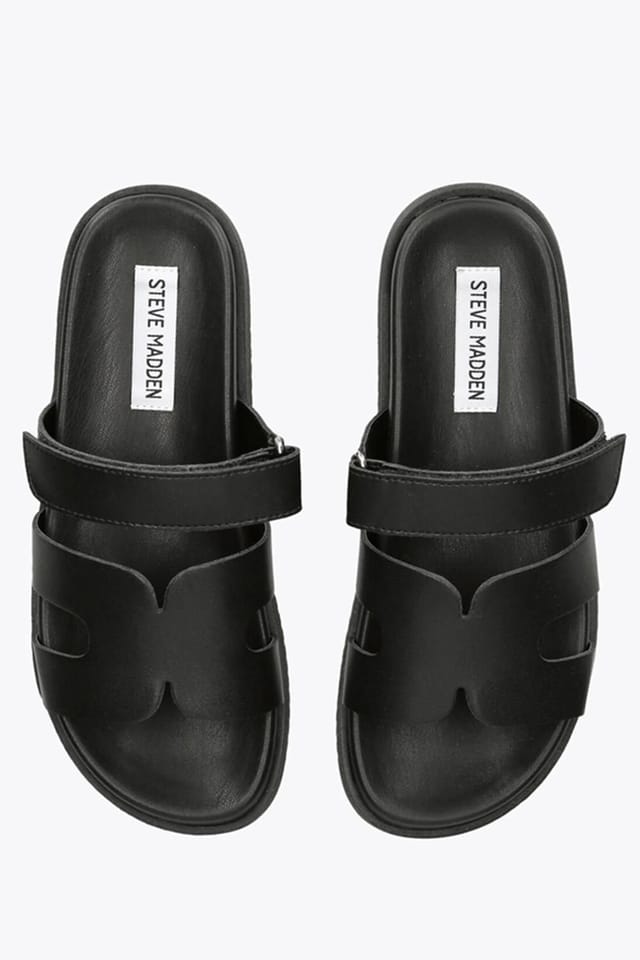 Steve Madden STEVE MADDEN Women's 'Missile Black' Leather Flats in Black - 2