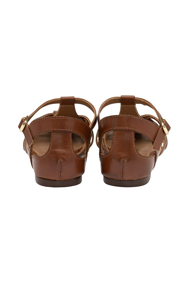 Ravel Ravel Women's 'Etter' Leather Flat Sandals in Tan - 3