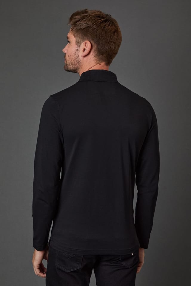 Guess Guess Men's Oliver Long Sleeve Polo Black - 3