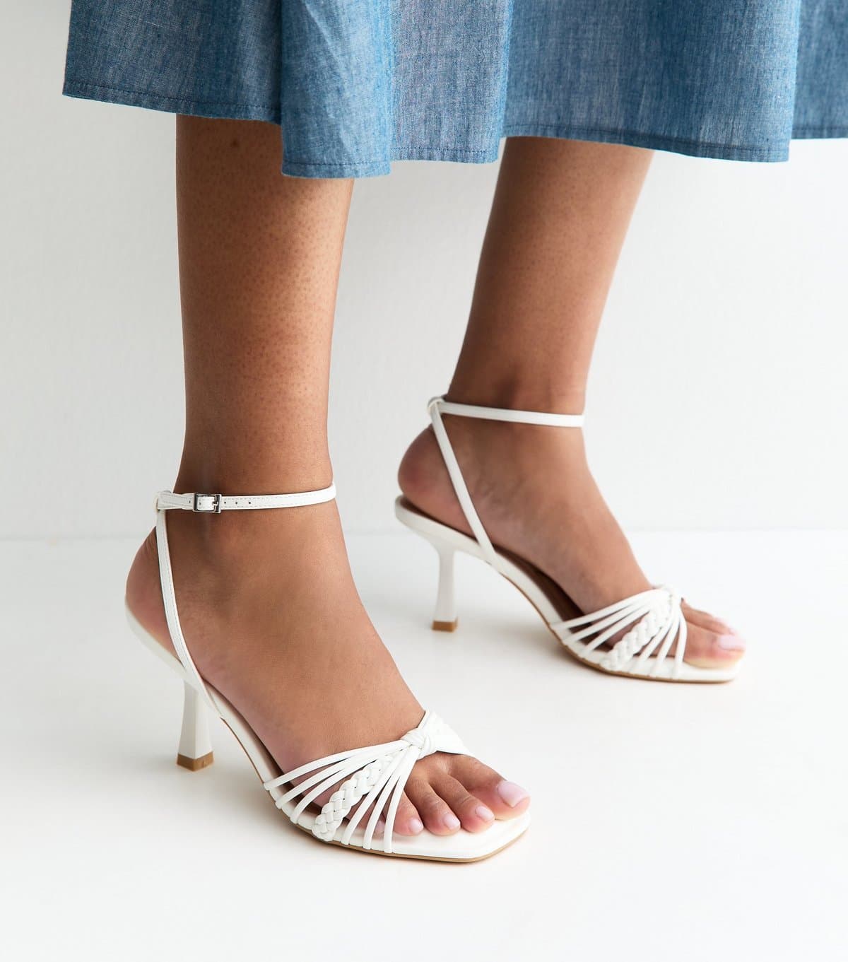 New Look New Look White Faux Leather Strappy Sandals