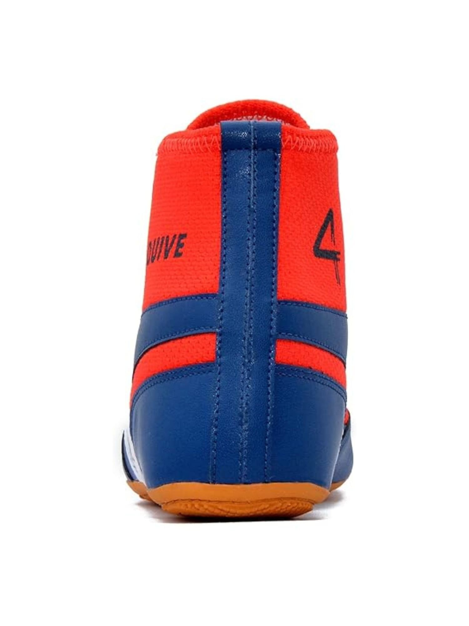 QUIVE QUIVE Men's Kabaddi High Top Pro Wrestling Shoes in Red - 4