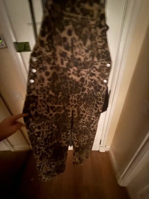 ASOS Leopard Print Dungaree Jumpsuit