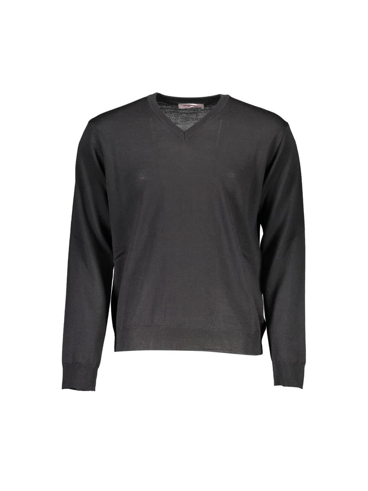 Romeo Gigli Romeo Gigli Men's Black Wool V-Neck Sweater