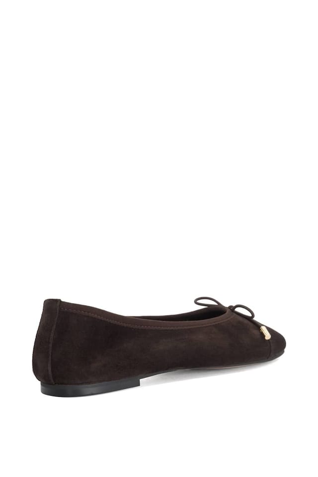Dune London Dune London Women's 'Haliah' Suede Ballet Pumps in Brown - 3