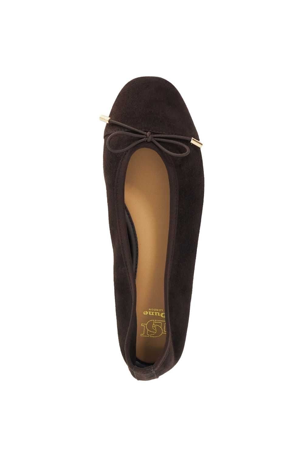 Dune London Dune London Women's 'Haliah' Suede Ballet Pumps in Brown - 4