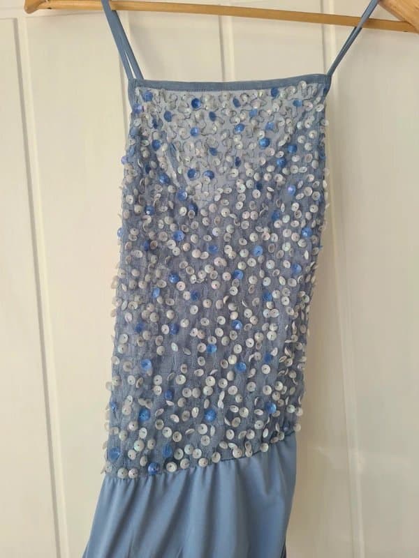 ASOS BNWT blue embellished body suit in a UK size 6 from ASOS
