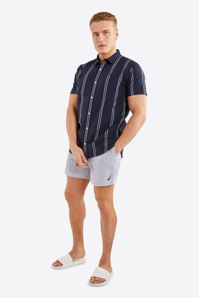 Nautica Nautica Men's 'Kristian' 6" Swim Short in Indigo - 3
