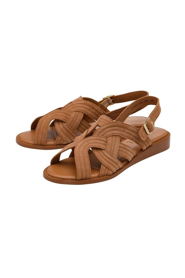 Ravel Ravel Women's 'Waren' Leather Ankle-Strap Sandals in Tan - 2