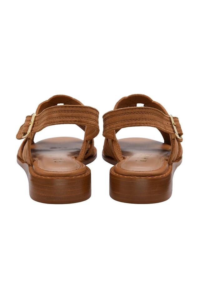 Ravel Ravel Women's 'Waren' Leather Ankle-Strap Sandals in Tan - 3