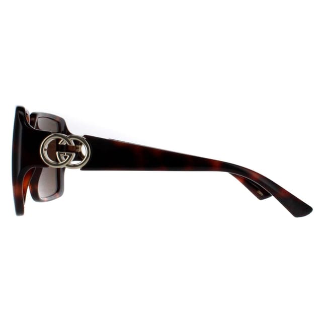 Gucci Gucci Women's Square Dark Havana with Gold Dark Brown GG1692S - 3