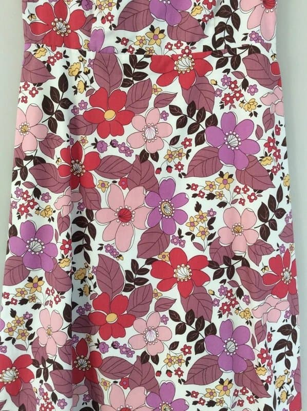 Boden NEW Vintage Boden Summer Dress sz 10 12 50s Retro Cotton A-line Floral Fit Flare Mad Men 60s 70s