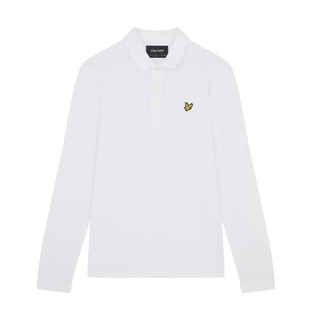 Lyle & Scott Lyle & Scott Men's Long-Sleeved Polo Shirt in White - 3