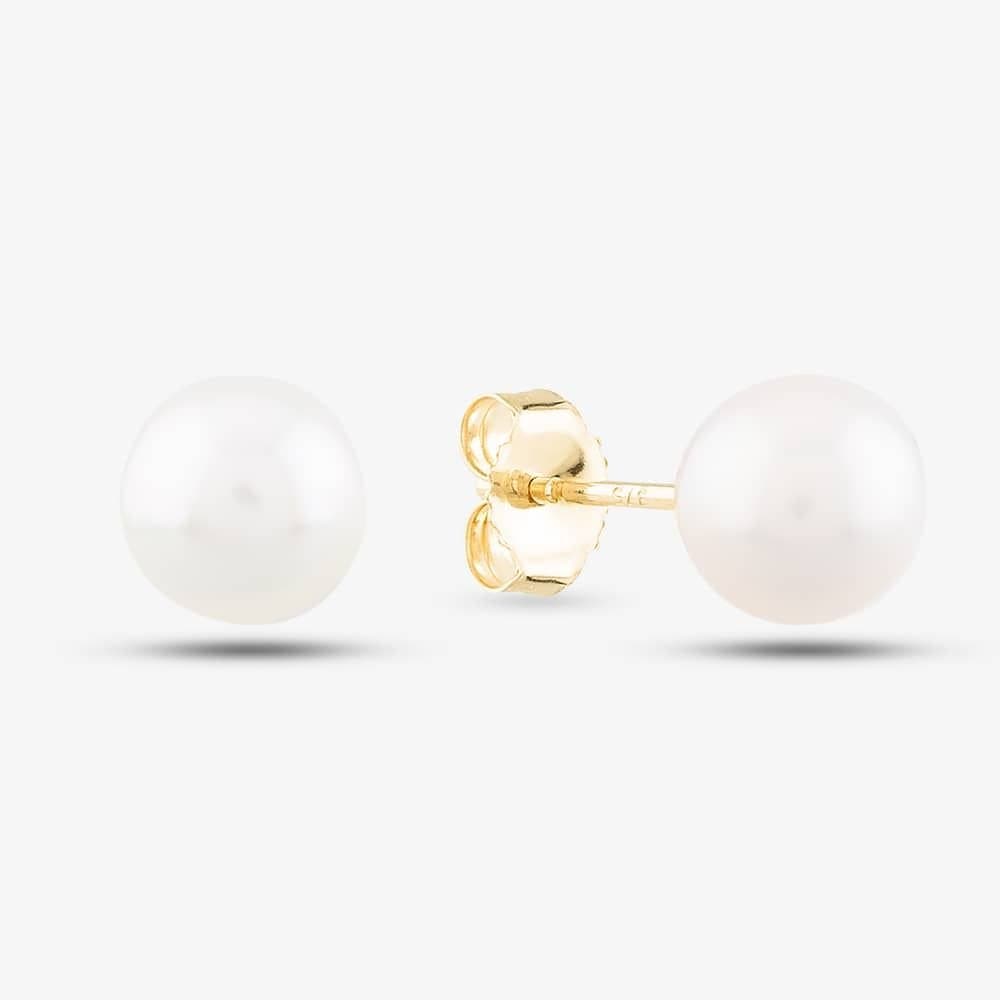T.H.Baker T.H.Baker White Akoya Pearl Stud Earrings