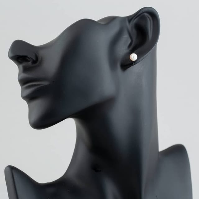 T.H.Baker T.H.Baker Women's 9ct 6 x 6.5mm Akoya Pearl Stud Earrings EOZ103CM in White - 2