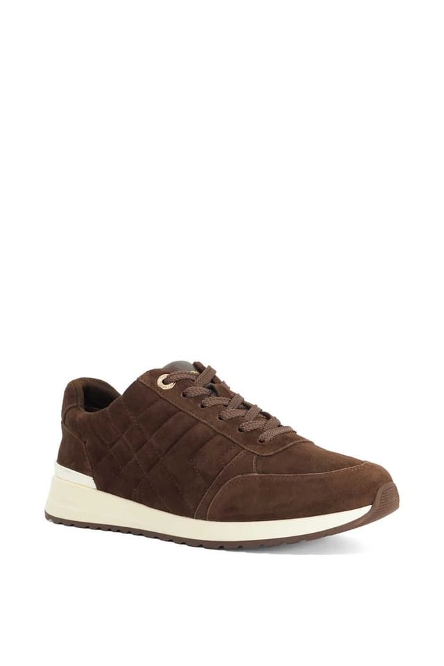 Dune London Dune London Women's 'Evelie' Suede Trainers in Brown - 2