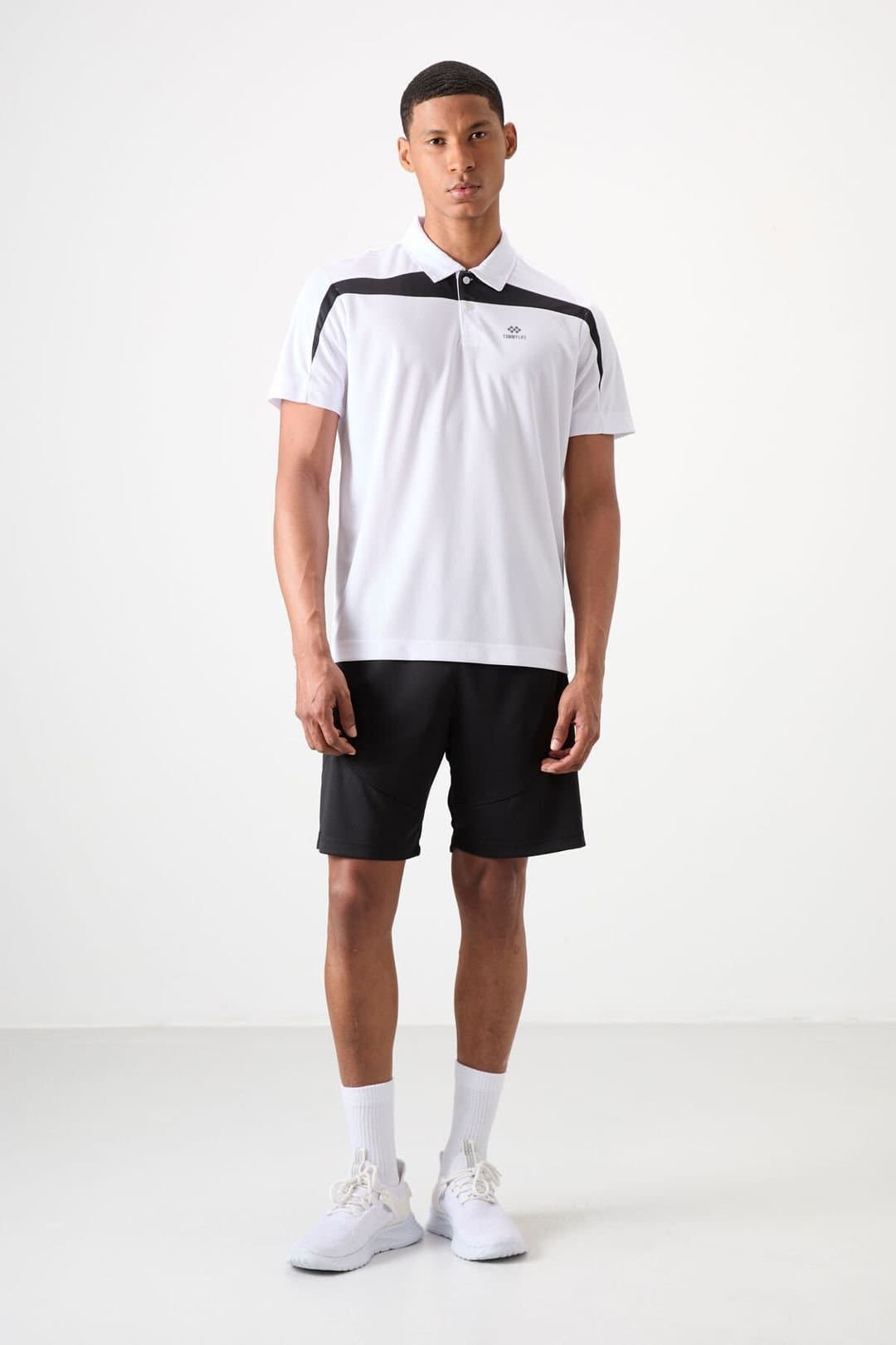 Tommy Life Tommy Life Men's Polyester Sweat Shorts in Black