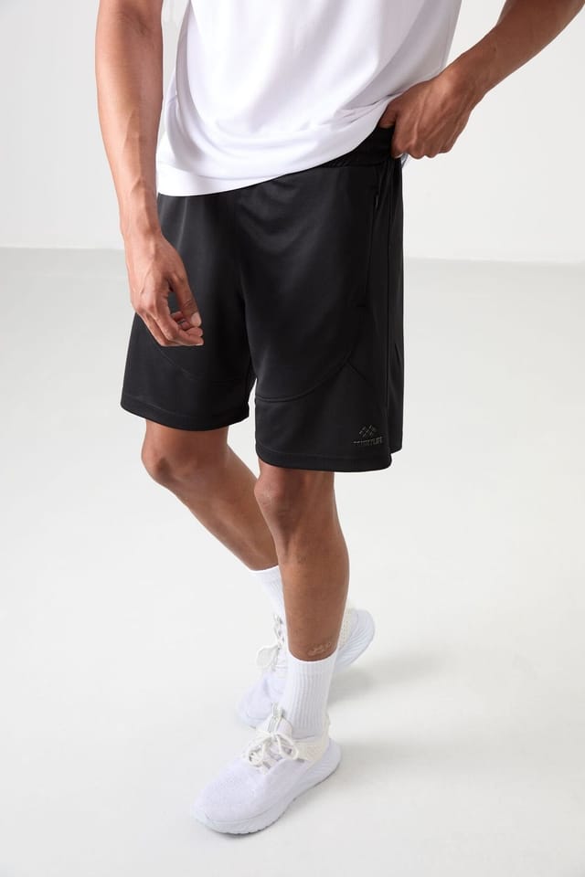 Tommy Life Tommy Life Men's Polyester Sweat Shorts in Black - 2