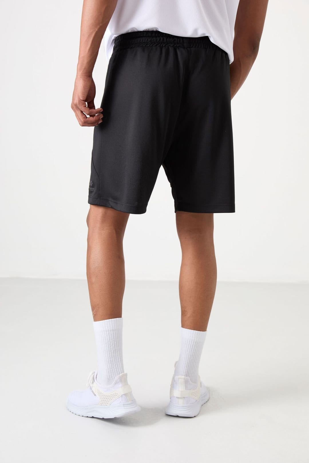 Tommy Life Tommy Life Men's Polyester Sweat Shorts in Black - 4