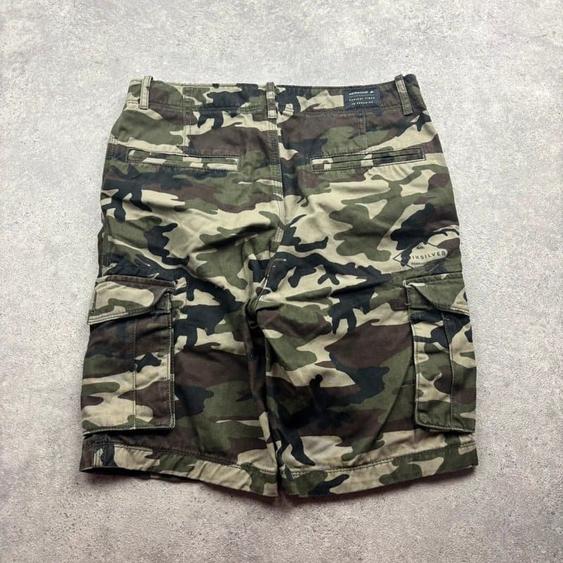 Quiksilver Quiksilver Cargo Shorts Women's UK 14 Camo Field Utility Combat Pockets