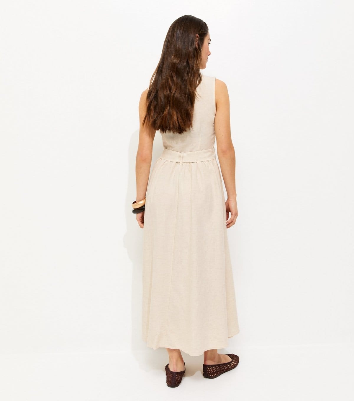New Look Women's Petite Cream V-Neck Button Through Midi Dress New Look - 4