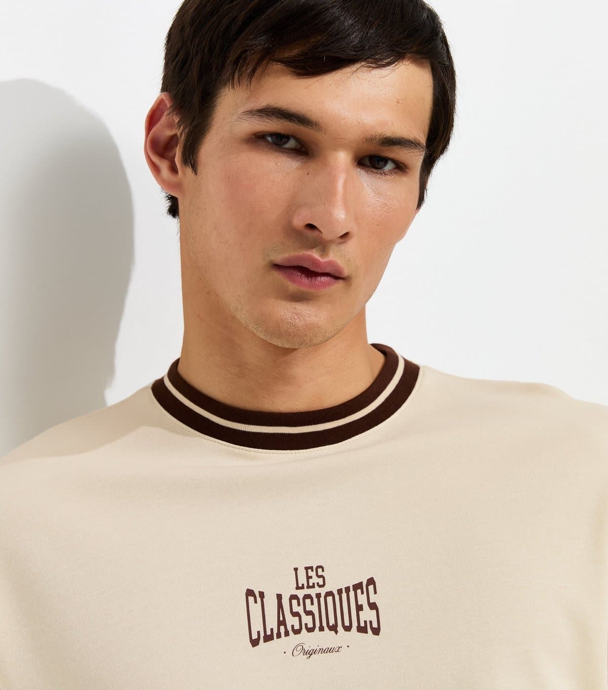 New Look Only & Sons Cream Cotton Rich Boxy T-Shirt
