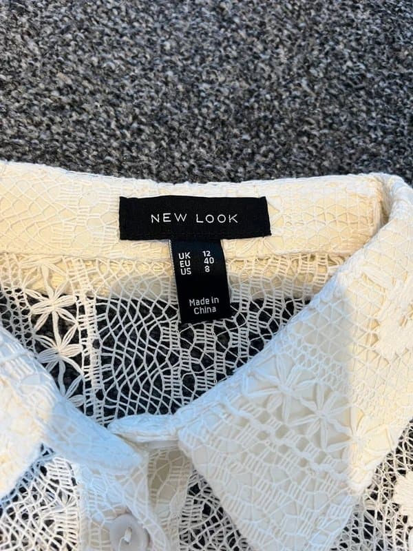 New Look New Look Lace design Shirt, Size 12, New without tags