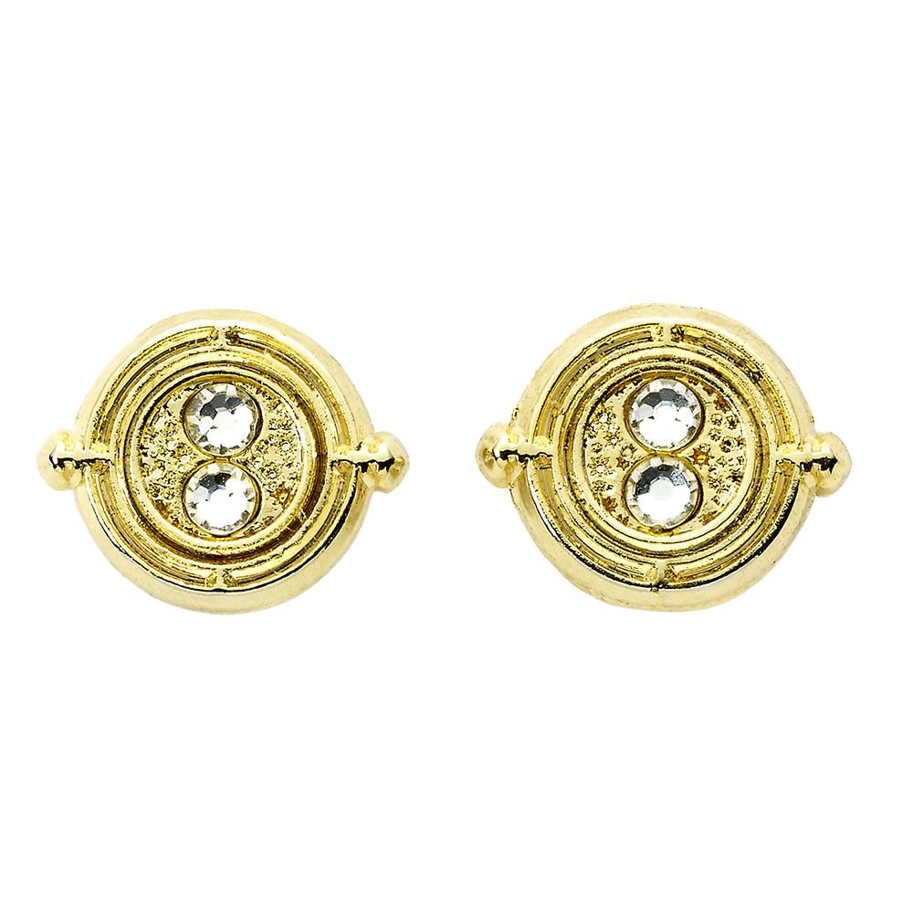 Harry Potter Harry Potter Men's Time Turner Stud Earrings in Gold - 1