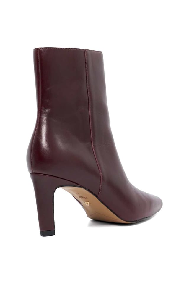 Dune London Dune London Women's Wide Fit 'Ovation' Leather Ankle Boots in Red - 3