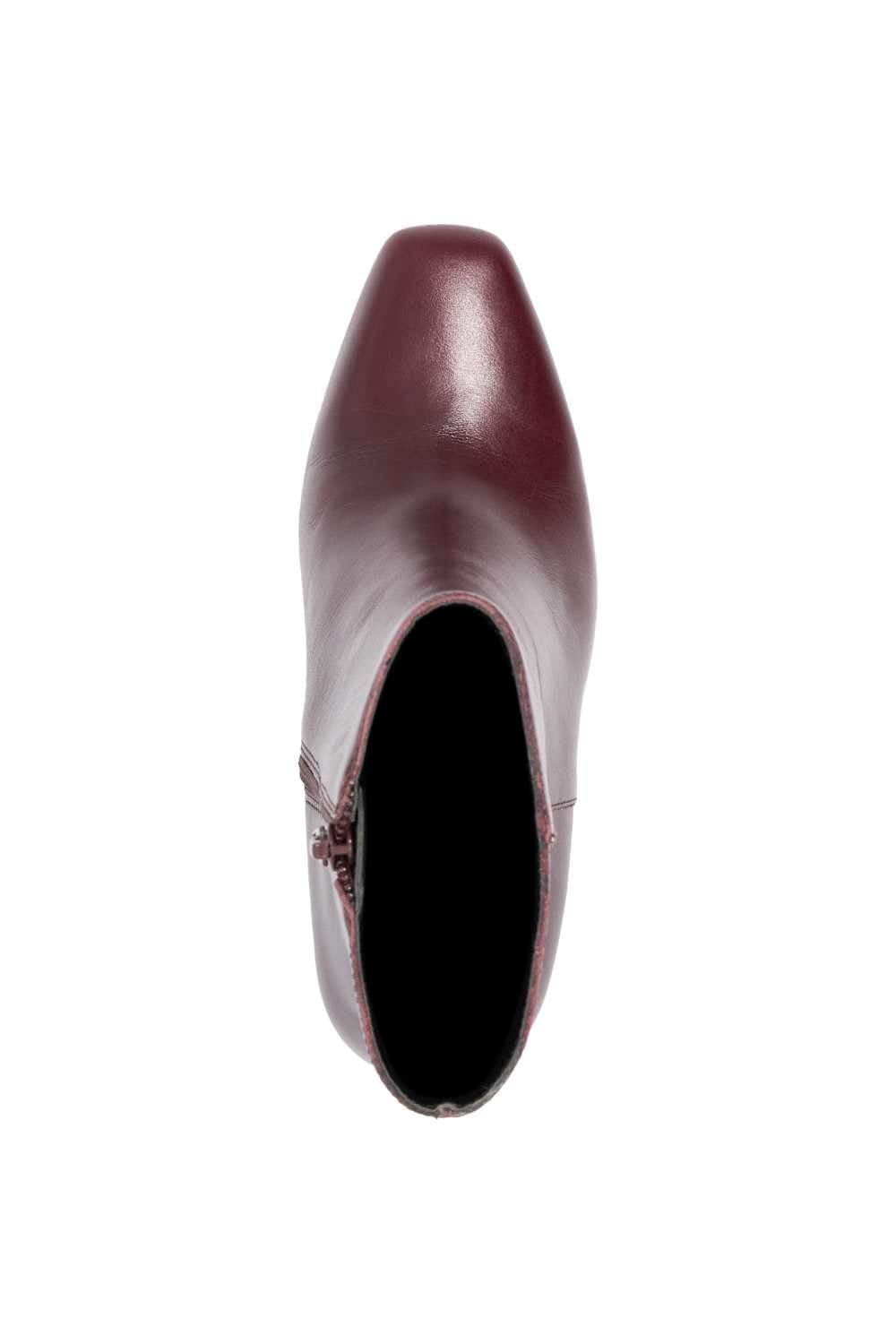 Dune London Dune London Women's Wide Fit 'Ovation' Leather Ankle Boots in Red - 4