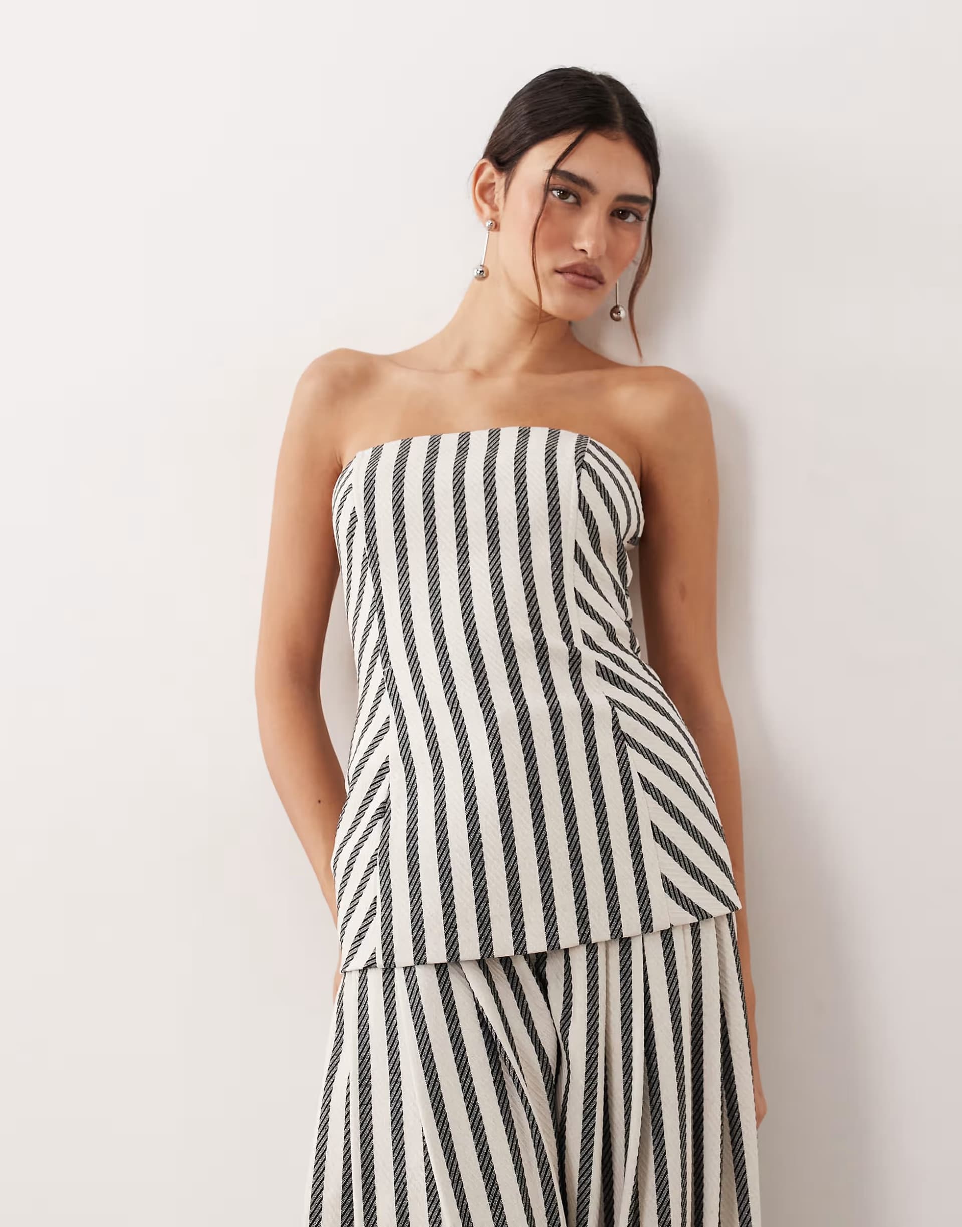ASOS ARRANGE bandeau top co-ord in stripe