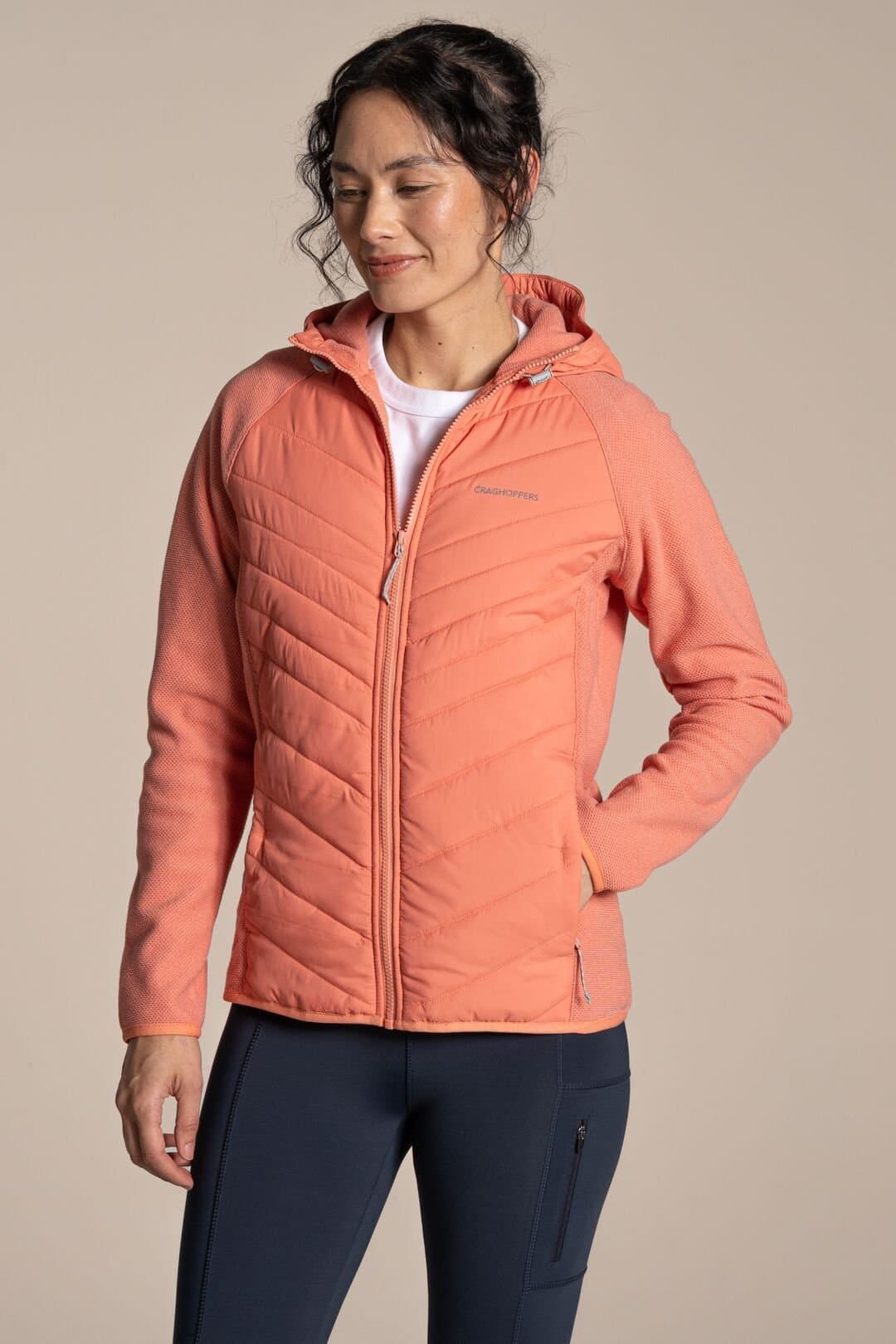 Craghoppers Craghoppers Women's Zayas II Hybrid Water-Repellent Jacket in Coral