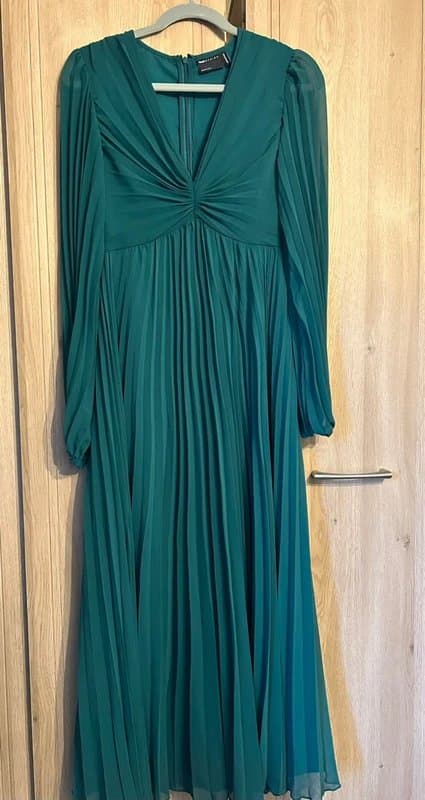ASOS Design Green Midi Chiffon Dress