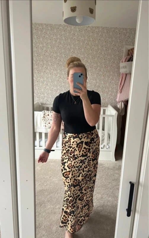 Topshop Topshop Leopard, Animal Print Silky, Satin Maxi Skirt