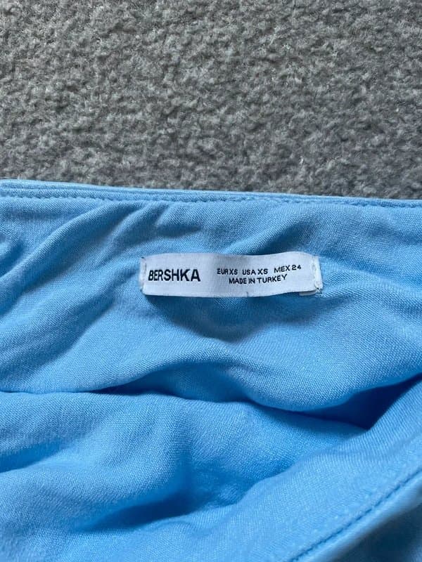 Bershka silk blue dress