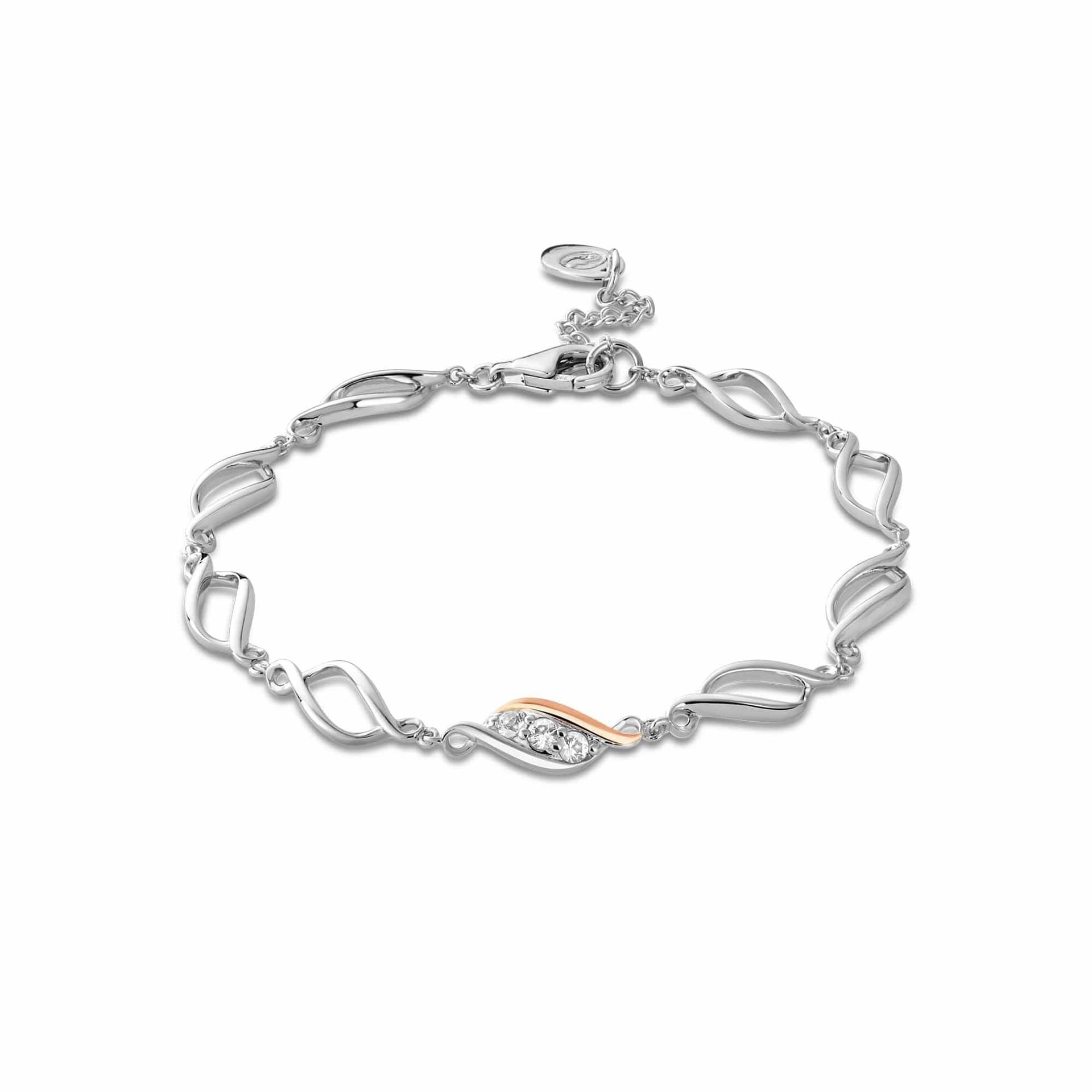 Clogau Clogau Women's Past Present Future Sterling Silver Multi-Link Bracelet with Topaz in Metallics