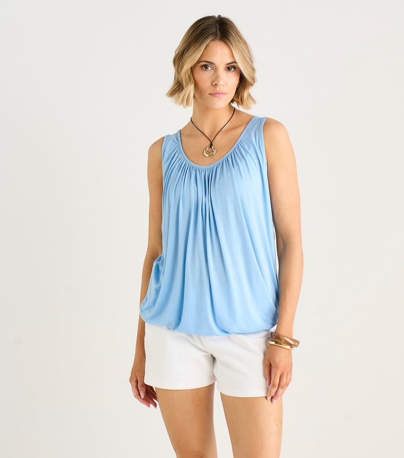Gini London Women's Light Blue Round Neck Oversized Top Gini London New Look - 1