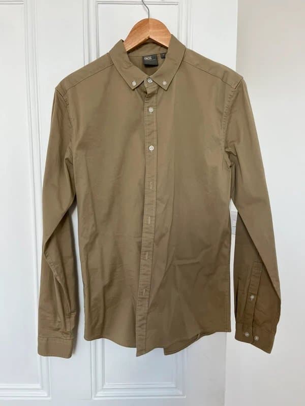 ASOS ASOS Men’s Long Sleeve Shirt UK Medium Camel