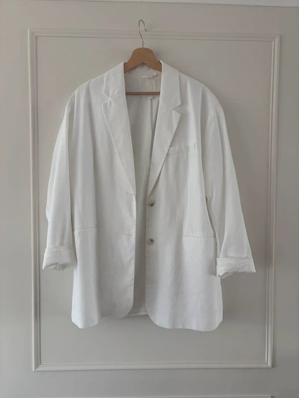 ASOS White Cotton Blazer